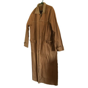 Vintage Kyta Make Co Western Duster Men S Small Cowboy Coat Riding Canvas Jacket